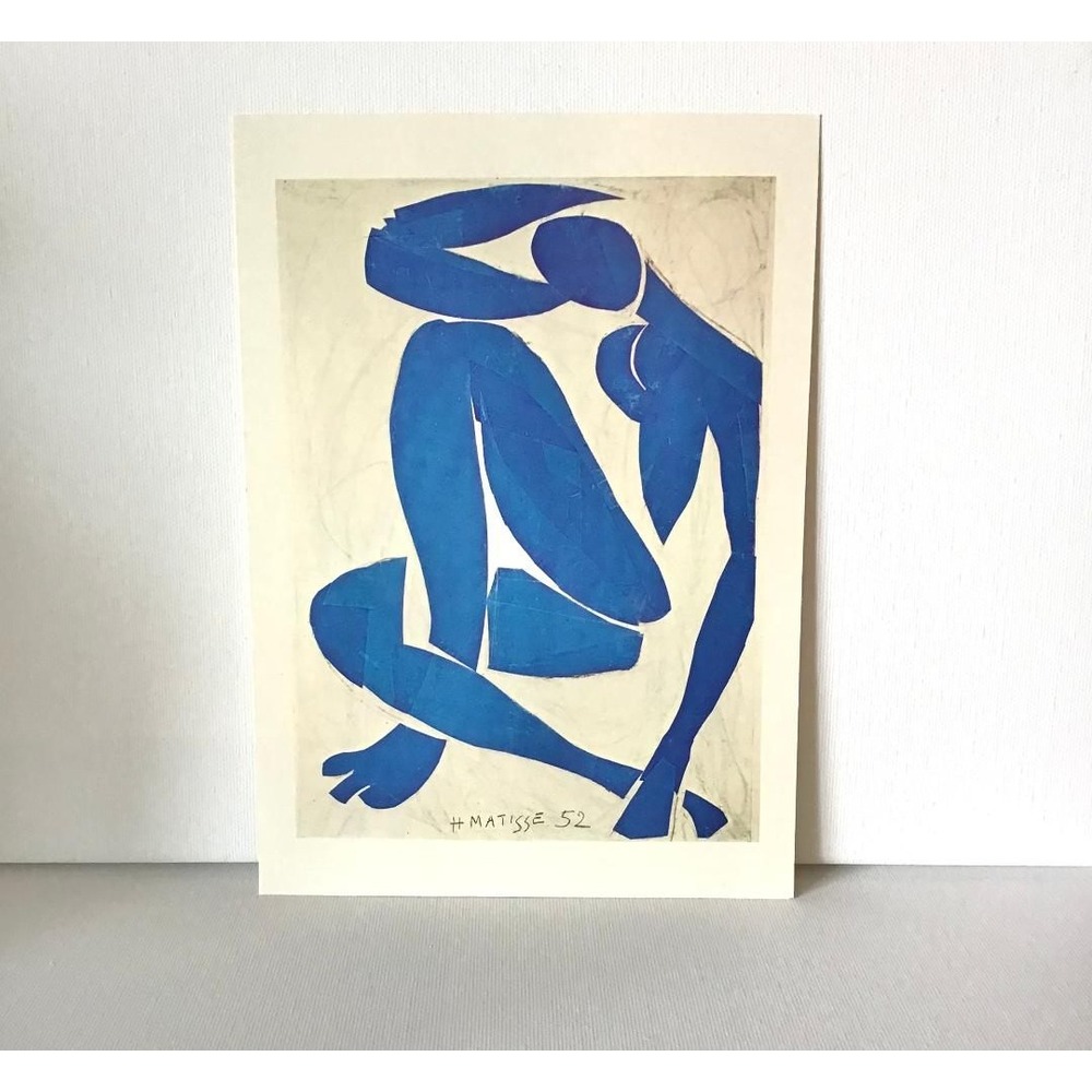 Henri Matisse Blue Nude II Lithograph Print Art Cubism Minimalist MCM 8"x6" Vtg
